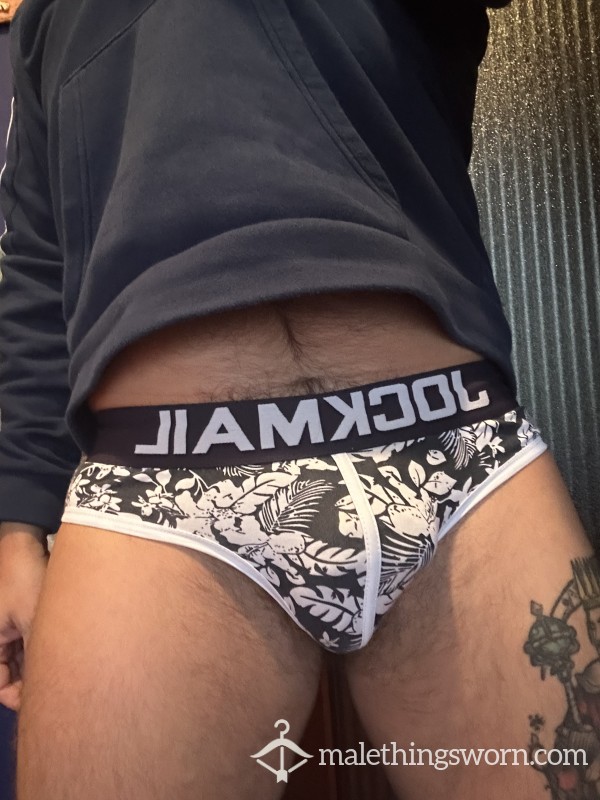 Black JM Flor*l Briefs