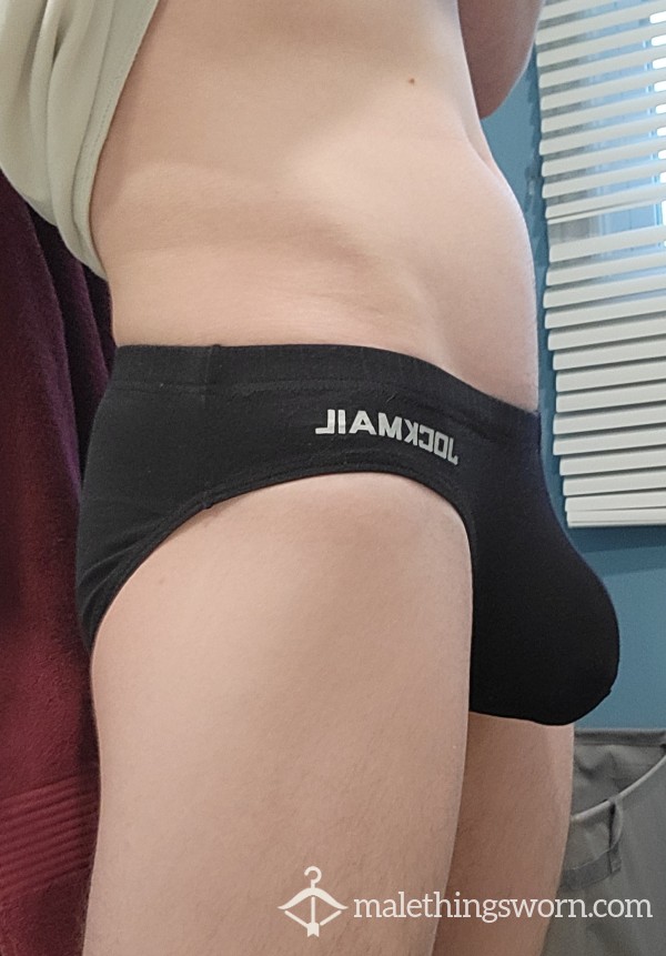 Black Jockmail Briefs