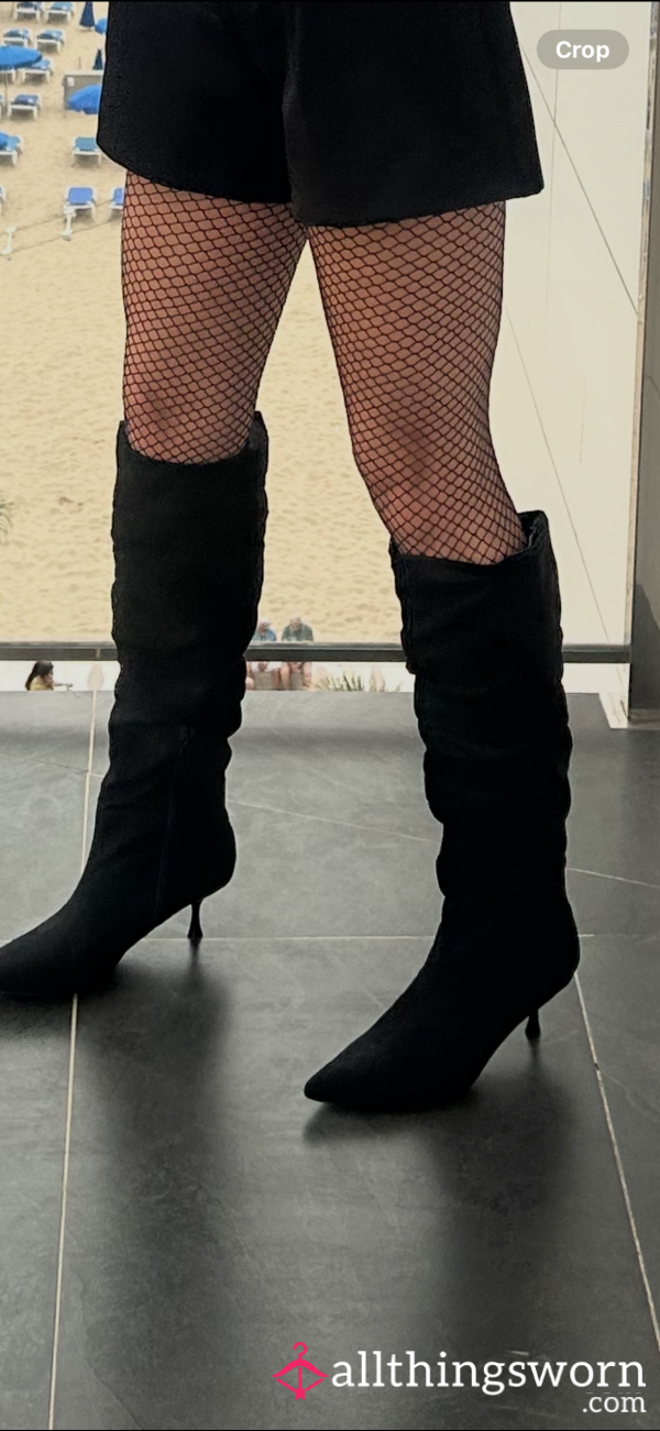 Black Knee High Boots