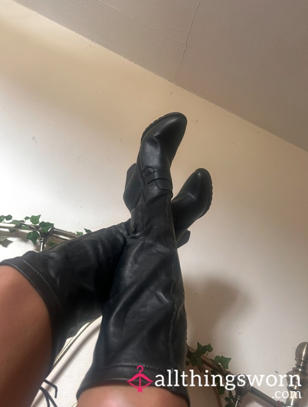 Black Knee High Boots