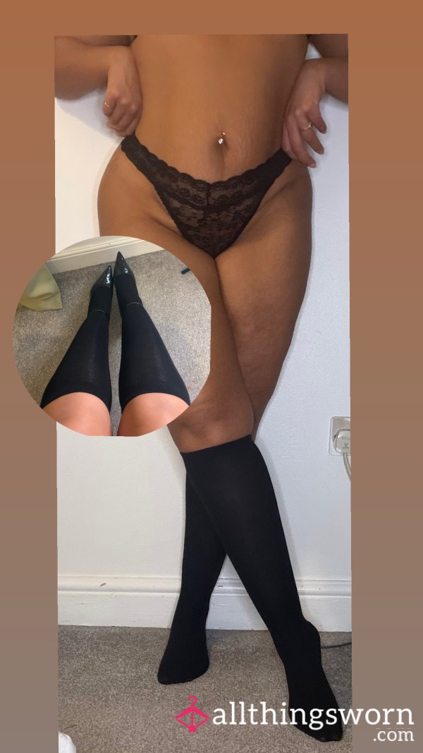 Black Knee High Socks 🖤