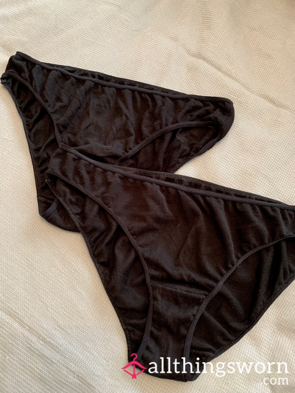 Black Cotton Knickers, Free Postage X