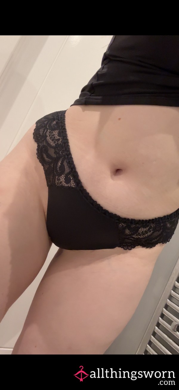 Black Lace And Satin Panties