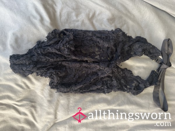 Black Lace Body With Ribbon