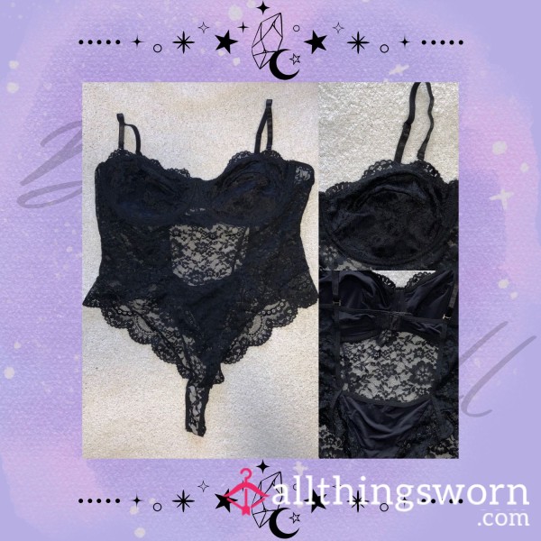 💖 Worn Black Lace Lingerie 💖