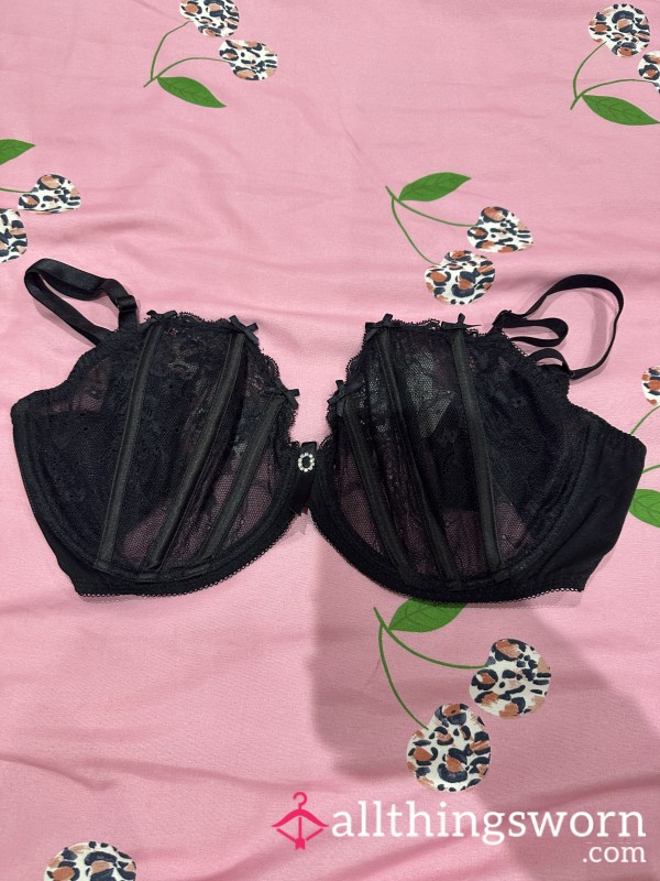 Black Boned Bra
