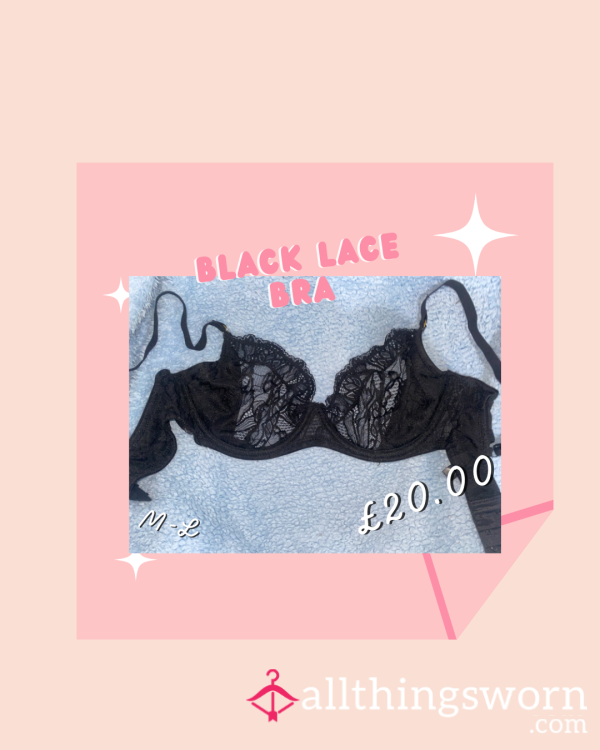 Black Lace Bra