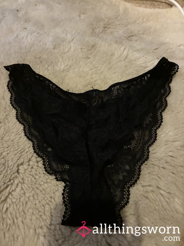 Black Lace Brazilian Knickers
