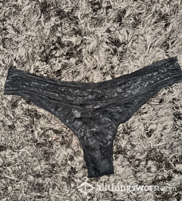 S**y Black Lace Brazilian Style Panties Can Be  Worn For 24hours Or More!