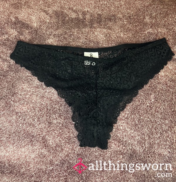 Black Lace Cheeky! Size M