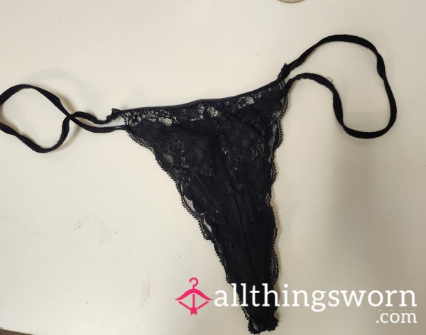 Black Lace Cheeky, Worn For 24 Hours