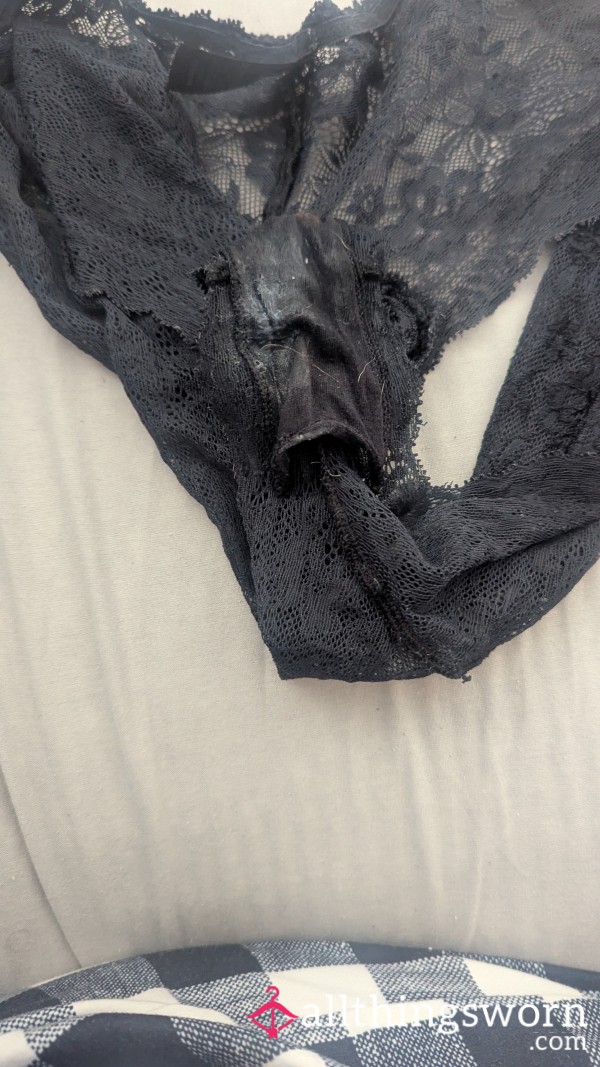 Black Lace Cream Pie Panties