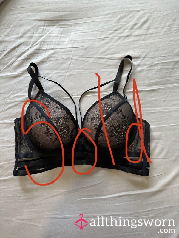 Black Lace Detailed Bra