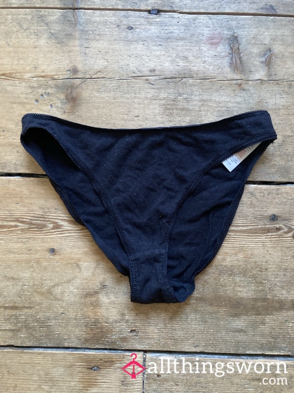 Black Lace Edge Cotton Panties