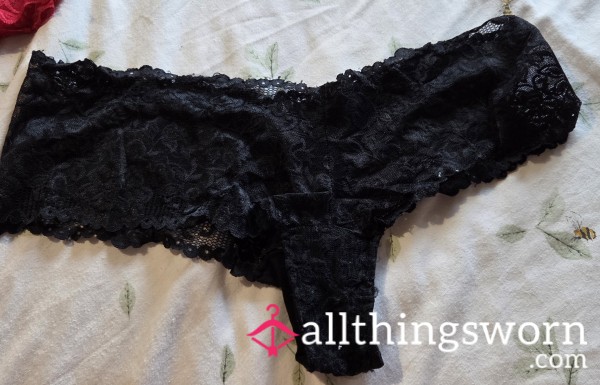 Black Lace French Knickers