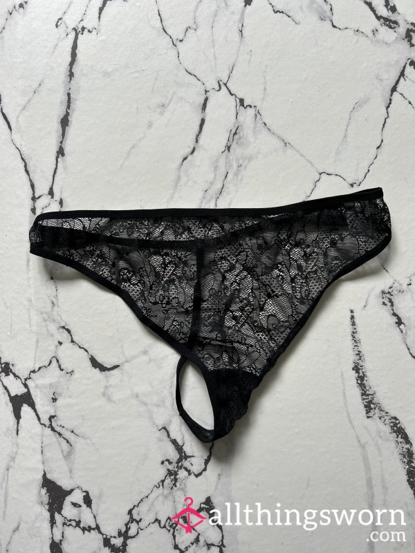 Black Lace G String