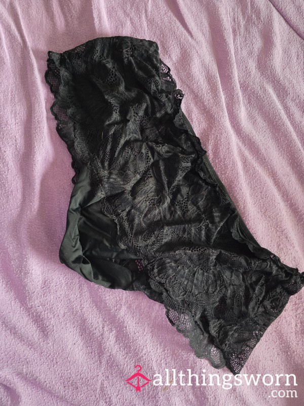Black Lace Knickers - Can Be As Clean Or Dirty As You Request.
