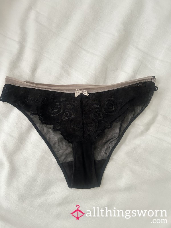 Black Lace Knickers Petite MILF