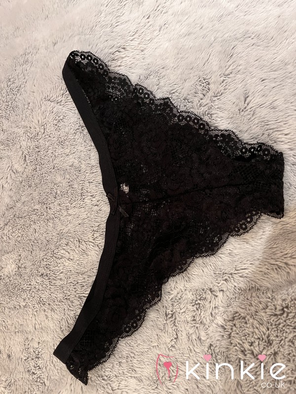 Black Lace Mid Worn Knickers