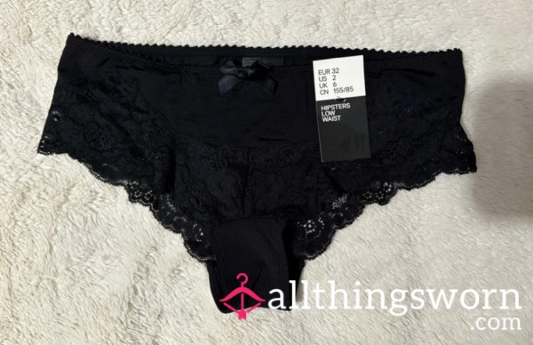 Black Lace New Panties Ready To Ruin Messy Cream Size 4 😍😘🫦👅😈
