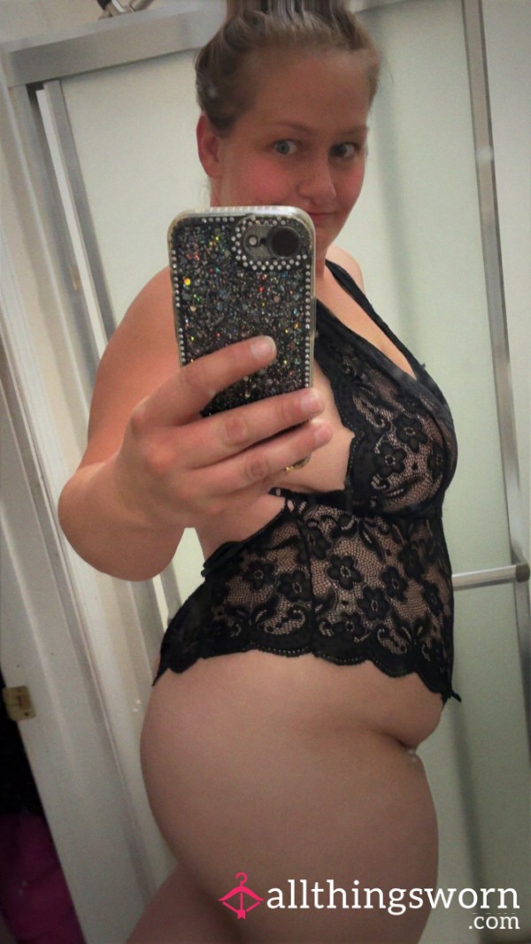 Black Lace One Piece Lingerie