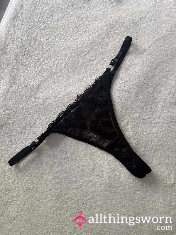 Black Lace Pair Worn During A Sweaty Gym Session 💦 2 Hours, Unwashed!