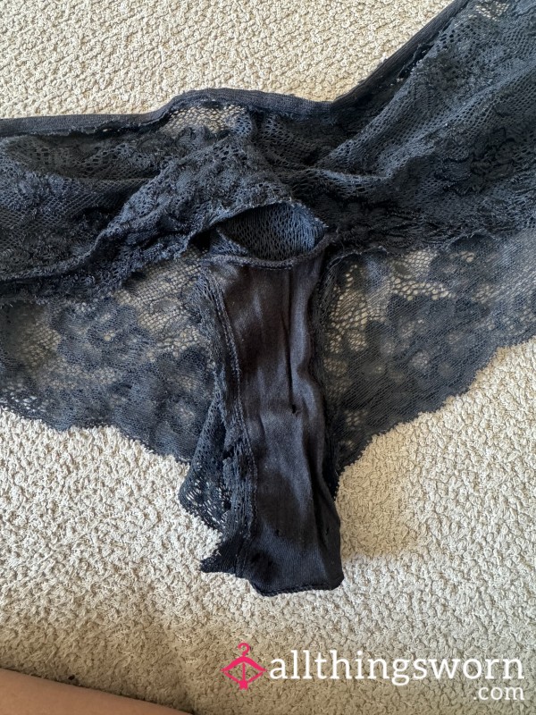 Black Lace Panties Worn 24hours