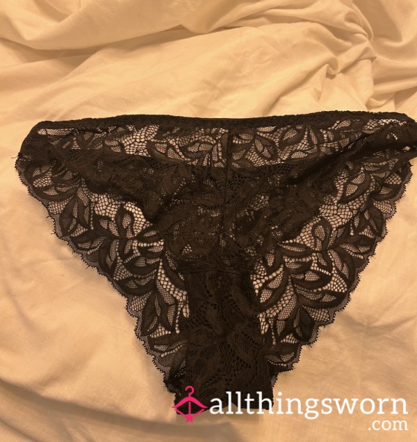 Black Lace Smell And Taste Me Panties Worn As Many Days As You Like