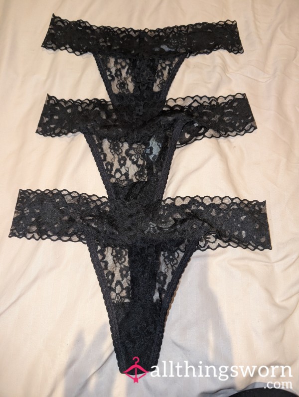 Black Lace Panties/thongs