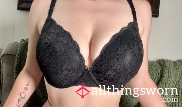 Black Lace Push Up Bra