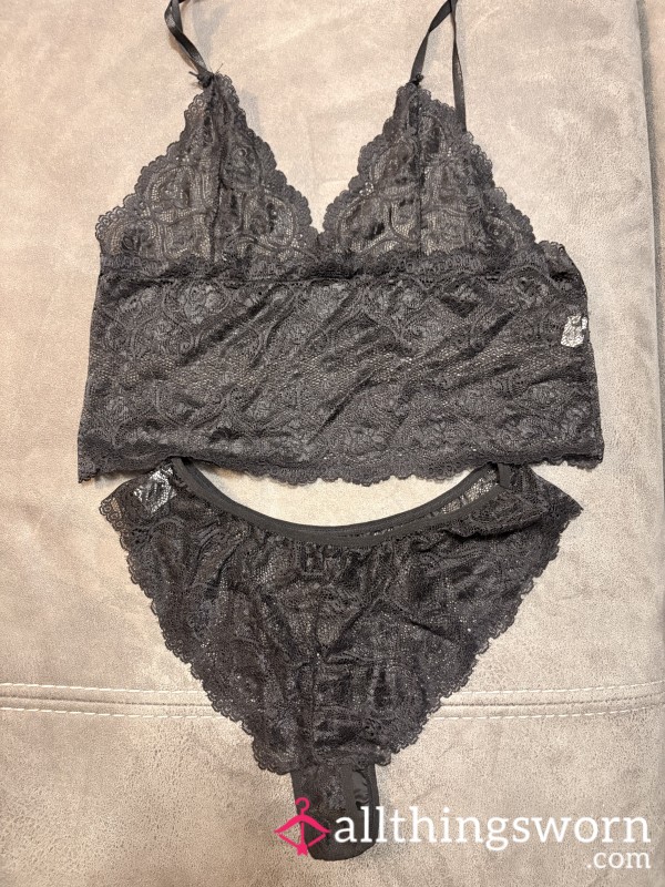Black Lace Set Worn 24hrs