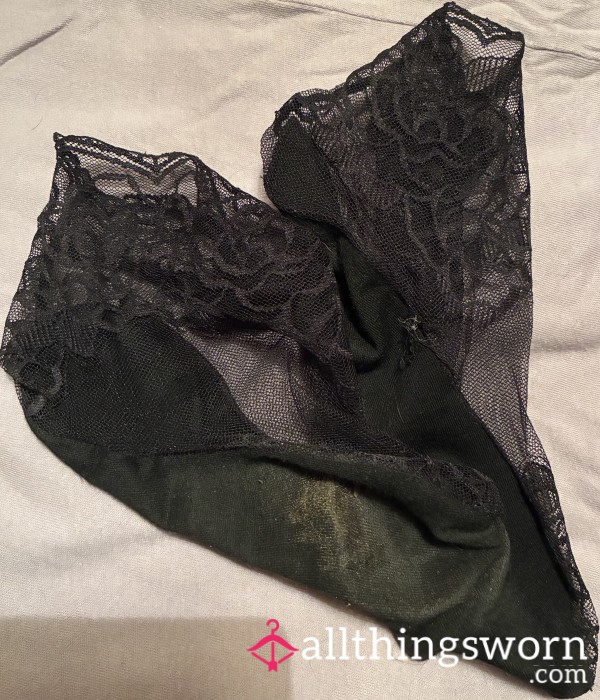 Black Lace Socks - Filthy!