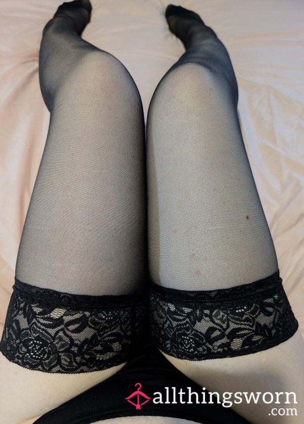 Black Lace Stockings
