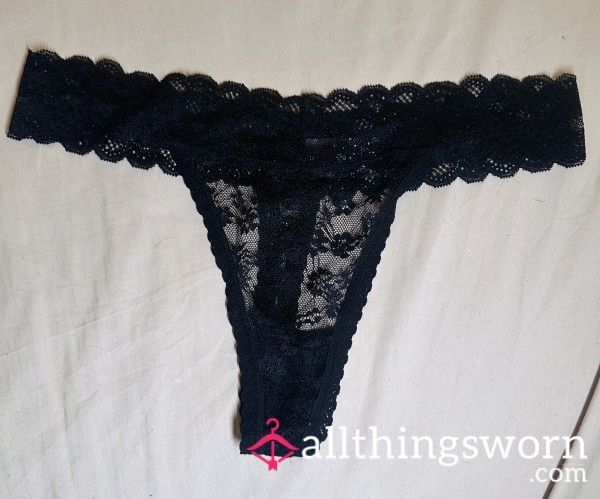 Black Lace Thong 12 🖤