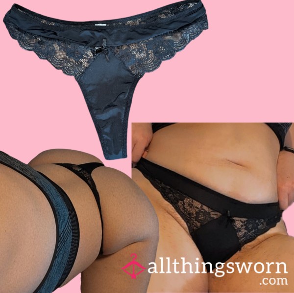 🖤Black Lace Thong #002🖤