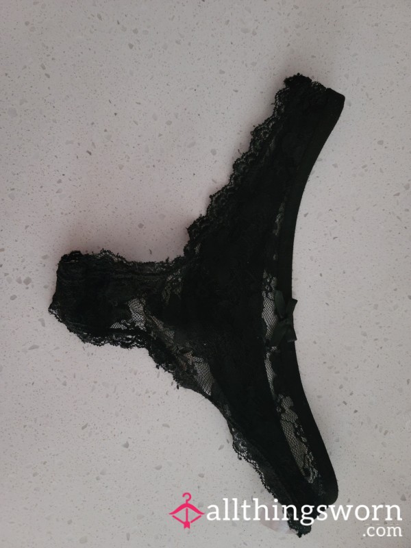 Black Lace Thong