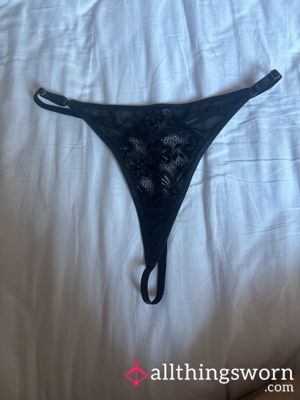 Black Lace Thong