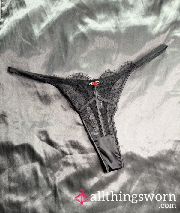 Black Lace Thong