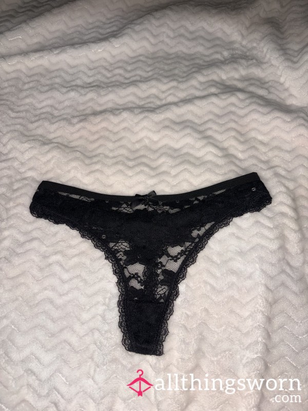 Black Lace Thong