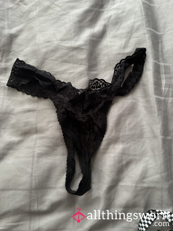 Black Lace Thong