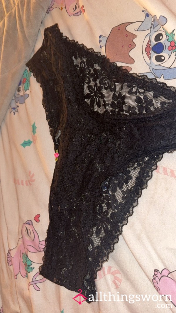 Black Lace Thong