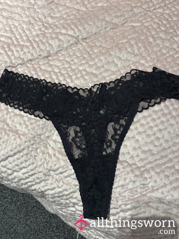 Black Lace Thong