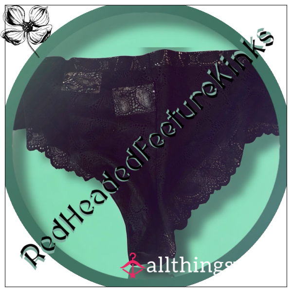 Dirty Black Lace Thong