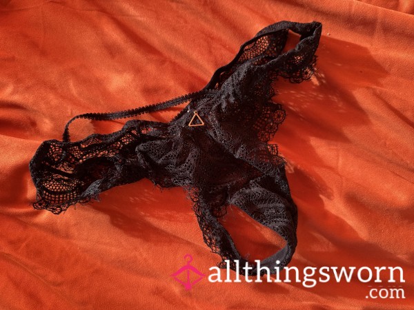 Black Lace Thong