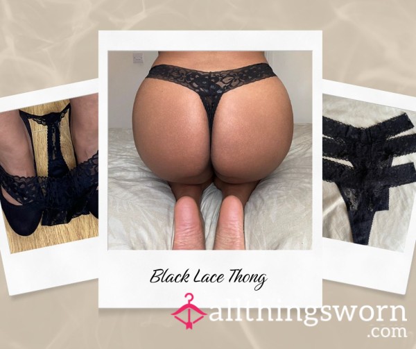 Black Lace Thong