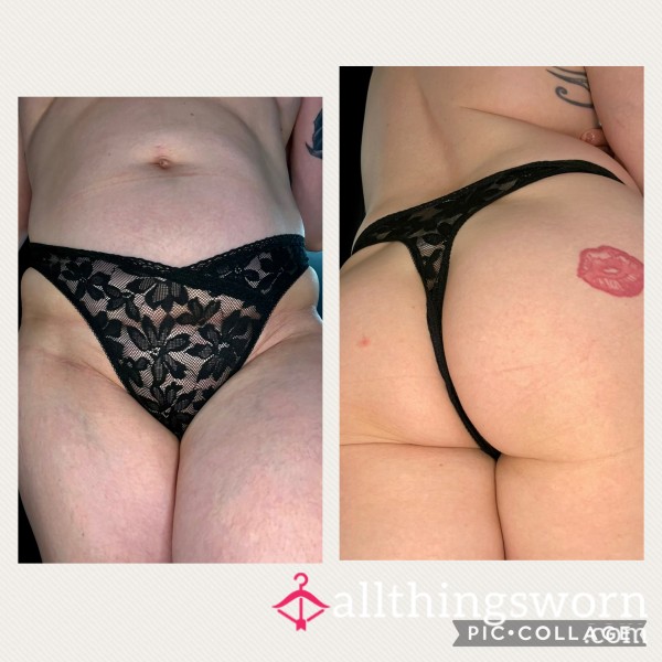 Black Lace Thong