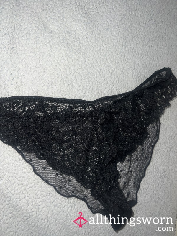 Black Lace Thong