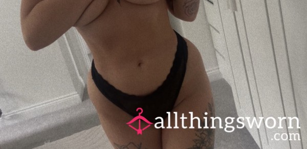Black Lace Thong