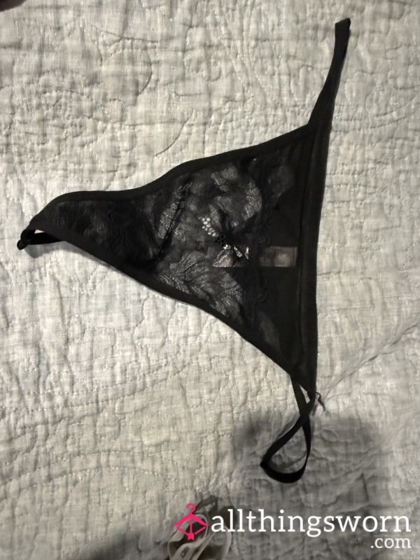 Black Lace Thong