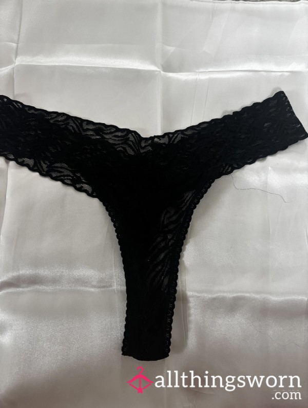 Black Lace Thong